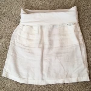 Athleta White Linen skirt size 2